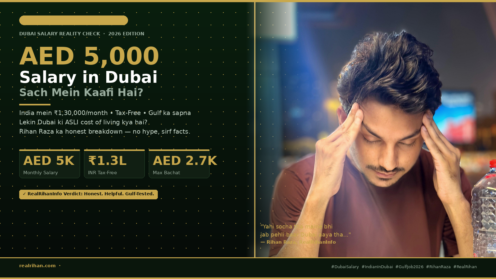 Is an AED 5,000 Salary Good in Dubai for an Indian? A Real 2026 Breakdown